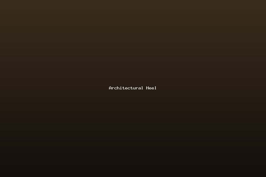 Abstract cover art representing an architectural heel silhouette